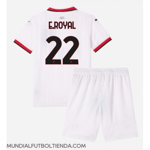 Camiseta AC Milan Emerson Royal #22 Segunda Equipación Replica 2024-25 para niños mangas cortas (+ Pantalones cortos)